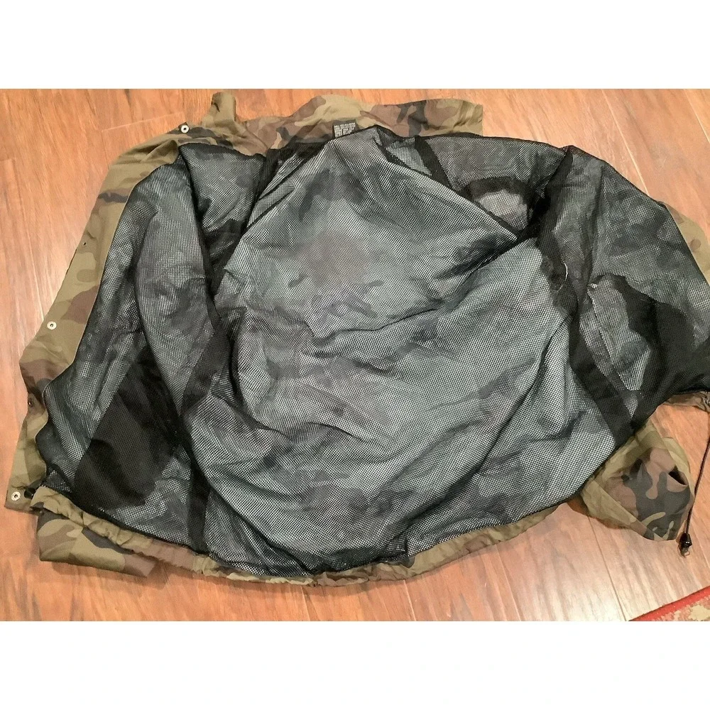MOLOKAI SURF CO. CALI Men Large Camo Lined Snap Button Windbreaker Jacket
